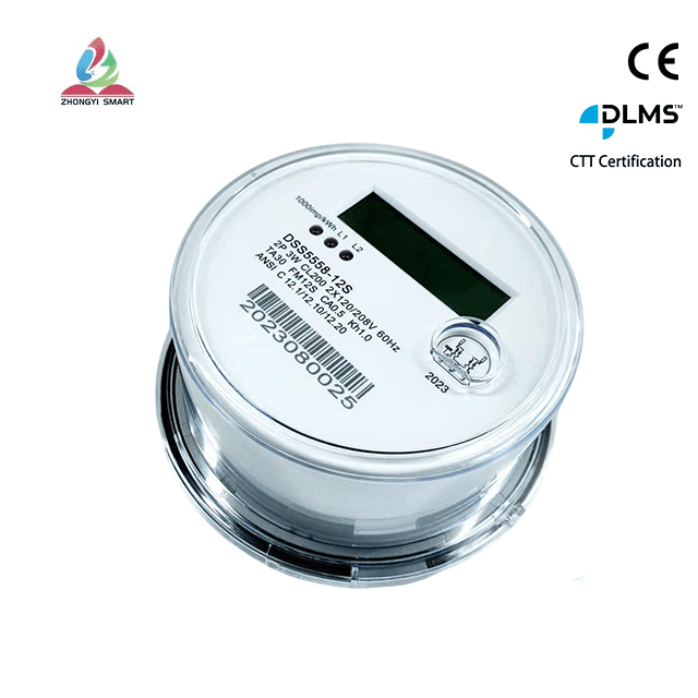 Pengukur soket dua fase tiga kabel ANSI (12 detik)