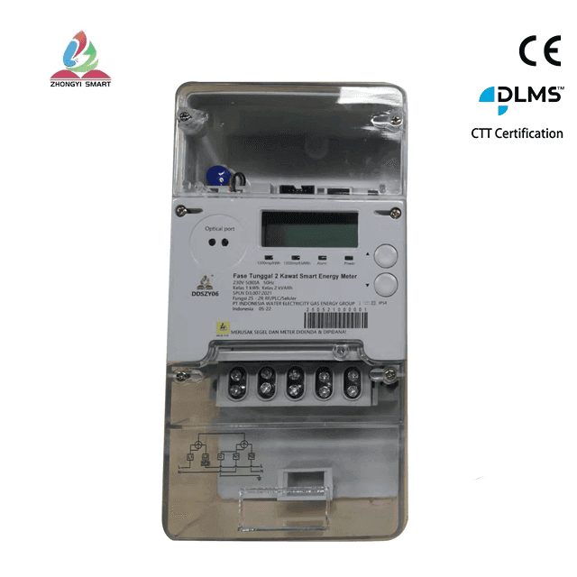 Fase Tunggal 2 Kabel Meter Energi Cerdas