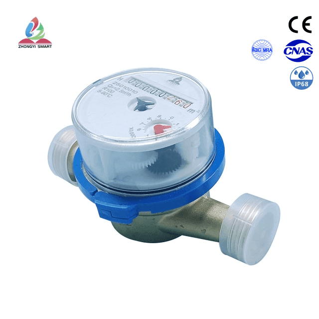 Contador de agua mecánico de chorro único