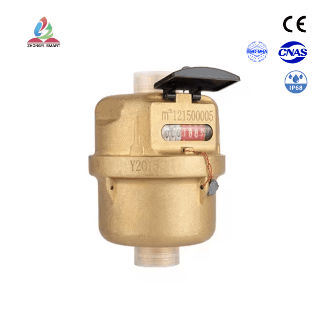 Contador volumétrico de agua de latón